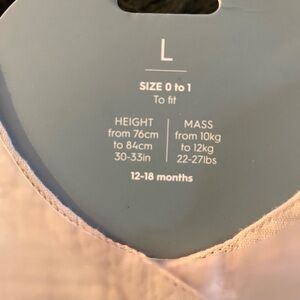 Little unicorn sleep bag sz Lg 0 to 1 muslin beige